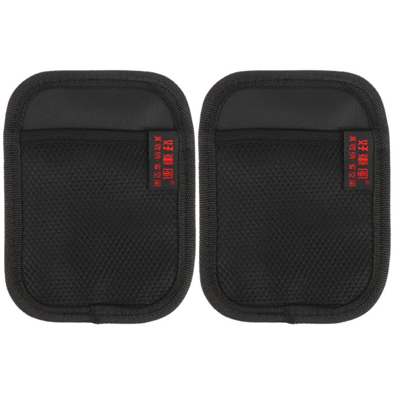 

2pcs Car Sticky Storage Mesh Bag Sundries Holder Mobile Phone Organizer