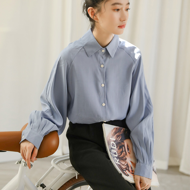 spring Vintage solid Shirt female Oversize Tops Long sleeve Girls Blouse Summer Plus Size Women Blouses femme Blusas 210417Z