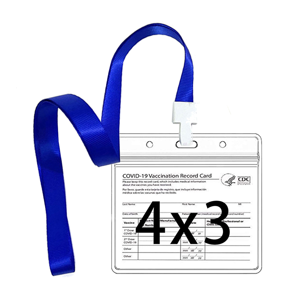 

Card Protector CDC Vaccination Card Protector 4 X 3 in Immunization Record Vaccination Cards Holder ID Card Holder with Breakaway Lanyards, Other