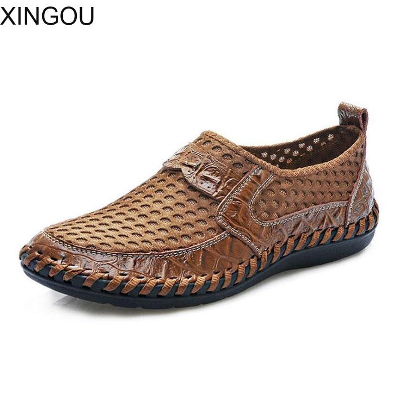 

Sandals Mesh Shoes Men Concise Male Breathable Outdoor Men's Wading Mountaineering Summer, Black