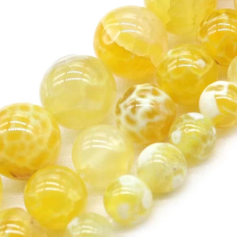 

Other Natural Yellow Fire Agates Onyx Stone Round Loose Spacer Beads For Jewelry Making Diy Necklace Bracelet 15"/strand 6/8/10mm