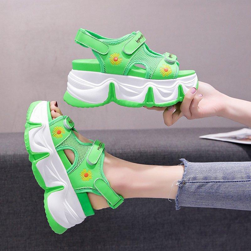 

Beige Heeled Sandals Comfort Shoes For Women Clogs Wedge Espadrilles Platform All-Match Increasing Height 2021 Summer Black Girl Dress