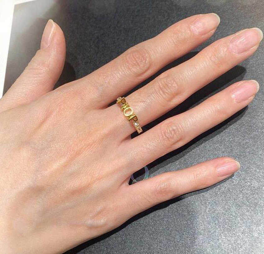 

Letter Gold Fashion Designer Band Rings Bague For Lady Women Party Wedding Lovers Gift Engagement Jewelry With BOX
