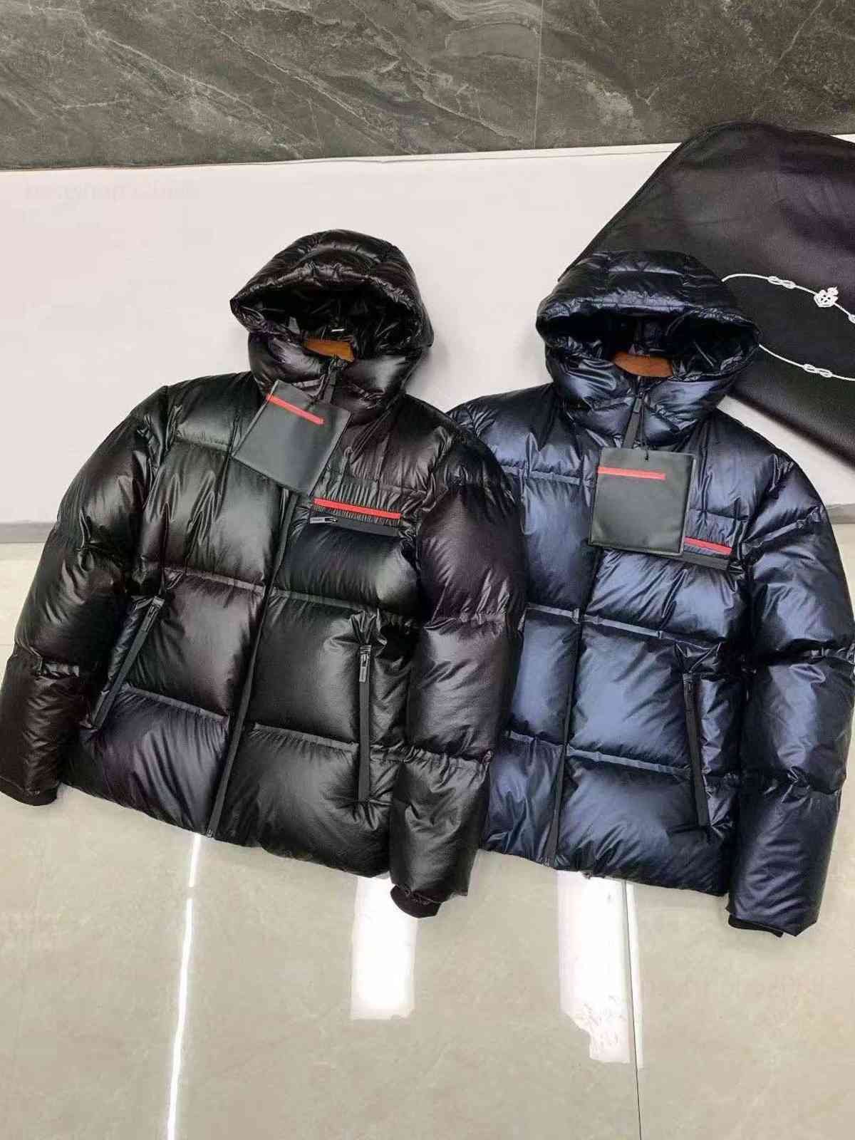 

Designer PRAD high-quality Parka down jacket with hood men's short budget winter fashion female couple 90% white duck thick M-3XL, Customized contact customer service