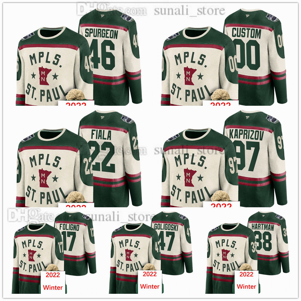 

Minnesota Wild 2022 Winter Classic Cream Retro Ice Hockey 97 Kirill Kaprizov Jerseys 46 Jared Spurgeon 17 Marcus Foligno 22 Kevin Fiala 38 Ryan Hartman 24 Matt Dumba
