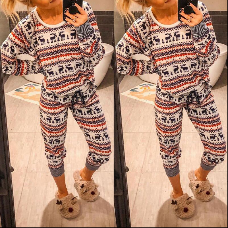 

christmas reindeer pajamas set womens sleepwears womensleepwear nightwear, Black;red