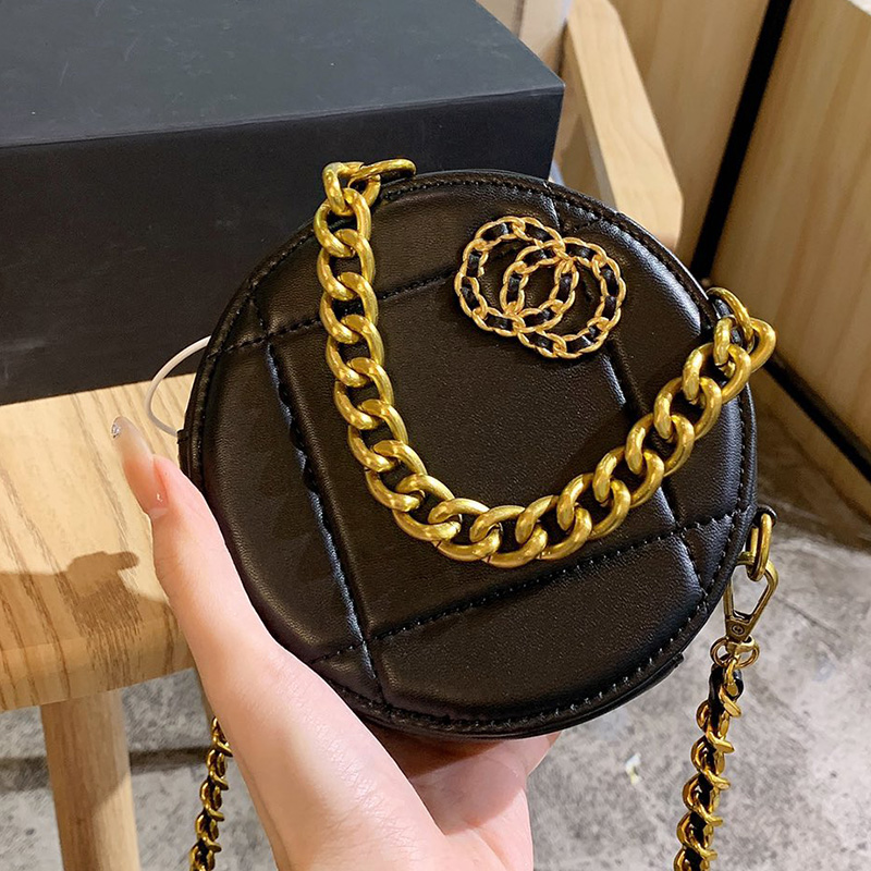 

Vintage Round Circle Cowhide Bags Clutch On Chain Quilted Shoulder Crossbody Fringe Cross Body Mini Vanity Interwoven Double Hardwear Handle