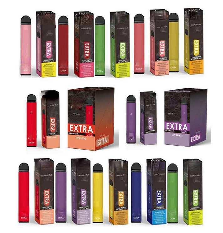 

Extra ULTRA Disposable Vape Pen Electronic Cigarettes Kit 850mAh Battery 1500 2500Puffs Pre-Filled high quality Original vapors wholesale