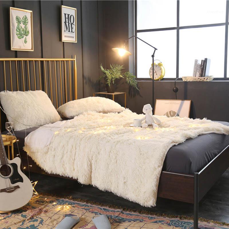 

Blankets Soft Long Shaggy Throw Blanket Faux Fur Bed Cover Sofa/Bed/ Couch Fluffy Sherpa Warm Winter Bedspread For Kids Adults