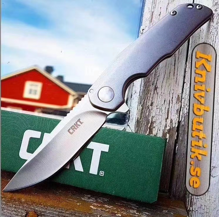 

Columbia River CRKT 3720 Sanding Folding Knife 3.8" Satin Plain Blade Stainless Steel Handles Pocket Knives Rescue Utility EDC Tools