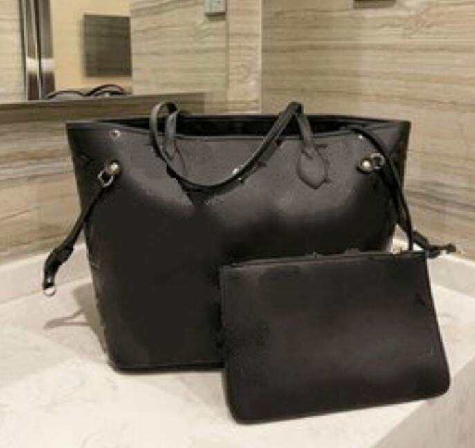 

Genuine Leather Handbags Tote Handbag Bags His Female Bag One Shoulder Purses Unisex Women Men wallet, Black