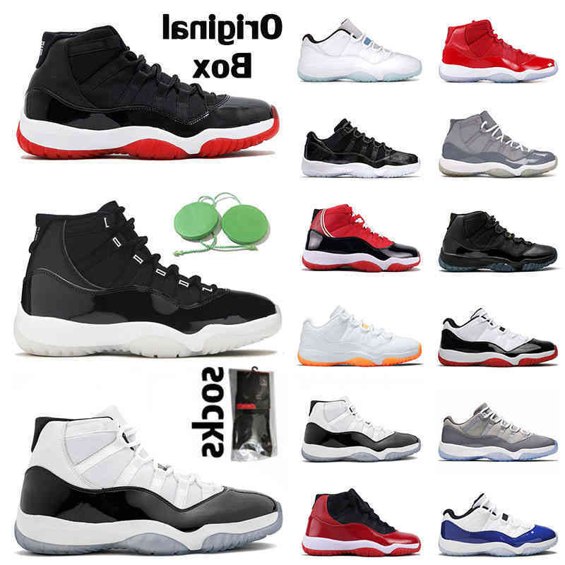 

Shoes With LogoJumpman 11 11s Basketball Men Women Concord 45 23 25th High Bred Citrus Low Legend Blue XI Space Jam Cap Gown, B6 36-47 cap and gown