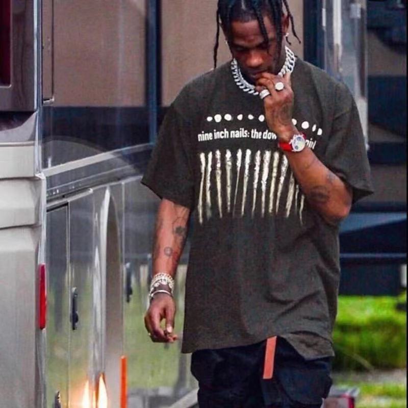 

Europe and America short t-shirt men women Hong Kong fashion brand pure cotton half sleeve men's summer, 22