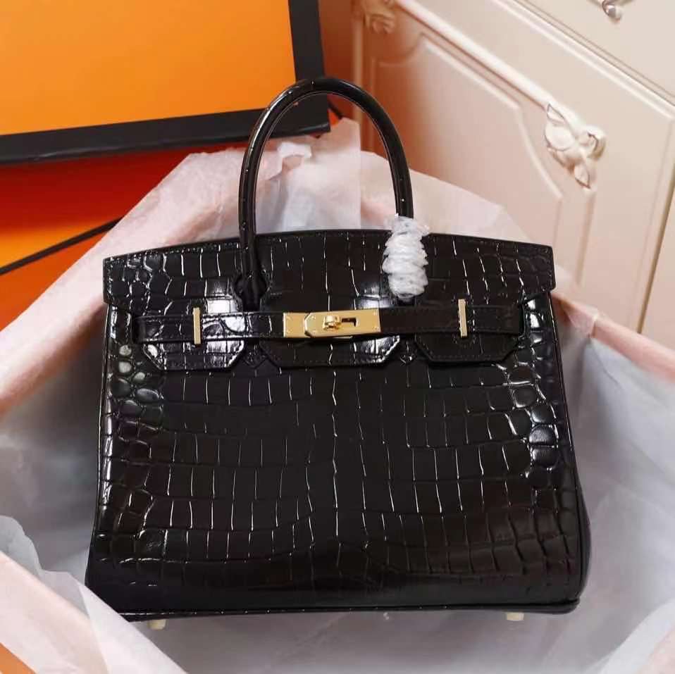 

HERMS Luxury designer Crossbody Shoulder Backpack Handbags Tote bag Bags Handbags Wallet Purse Online Crocodile-print Ladies High Quality F