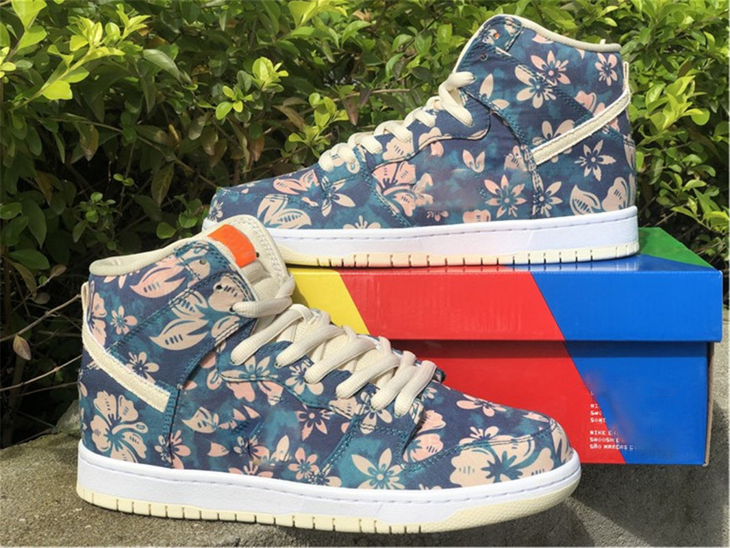 

2021 Released Authentic Dunk SB Hawaii Skateboard Shoe Men Woman Basketball Sail Blue Green Aqua Sports Sneakers CZ2232-300 With Original Box