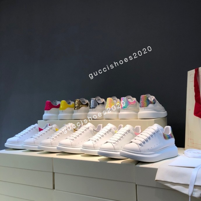 

Women Sneakers Shoes Casual Genuine Leather Lace-up Sport Shoe Popular Flat Frosted Smooth Men Sheepskin for Top Quality size35-46, 04