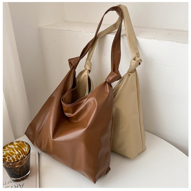 

Evening Bags Stylish Soft PU Leather Tote For Women Office Shoulder Bag Elegant White Handbag Large Shopper Casual Wholesale 2021