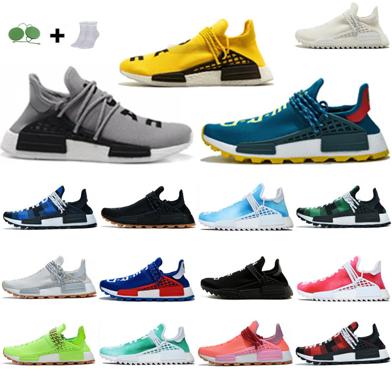 

Human race Running shoes men women Cream orange pink Green Plaid Nerd-ComplexCon Exclusive MC Passion sneakers trainers outdoor sport size 36-46, Black nerd