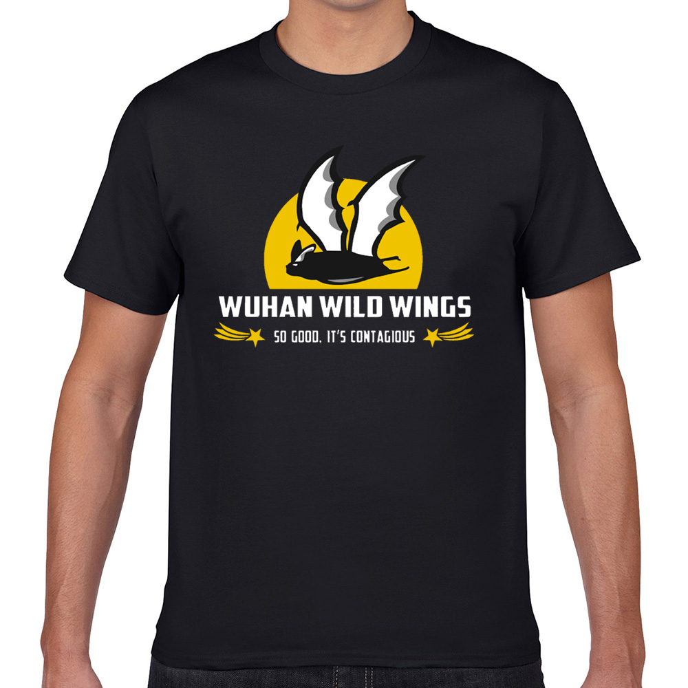 

Tops t Shirt Men Wuhan Wild Wings So Good Its Contagious Funny White Geek Cotton Male Tshirt xxxl, White;black