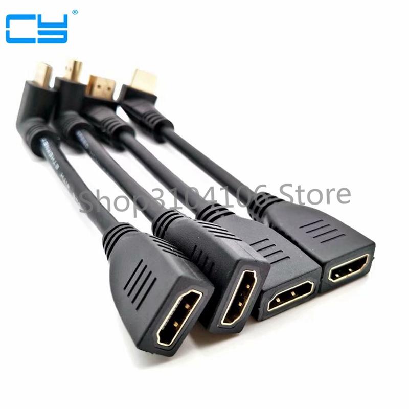 

Audio Cables & Connectors Up Down Left Right Angled 2.0 A Male To Female 4K*2k 60Hz HD 2.0v Angle Extension Cable 15cm 60cm 1.8m 6FT 2F