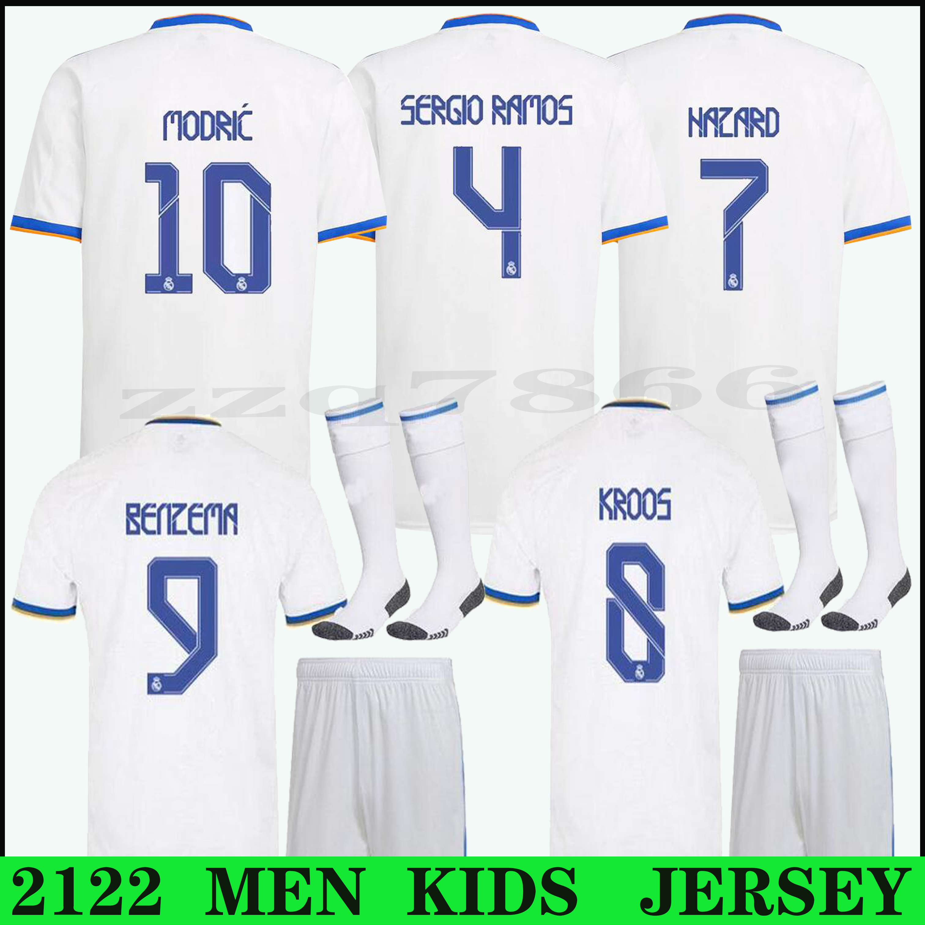 

Player fan version REAL MADRID jerseys 21 22 soccer football shirt ALABA HAZARD SERGIO RAMOS BENZEMA MODRIC ASENSIO camiseta men + kids kit, Black;yellow