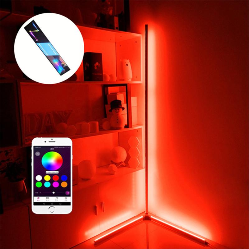 

Nordic Corner Floor Lamp Standing Lamps For Living Room Lights Bedroom APP Dimming RGB Light Colorful Night