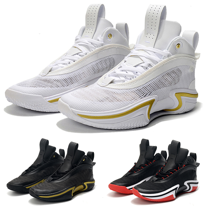 

jumpman 36 36s men Basketball shoes white glod Black Red Boys mens trainers sports sneakers Size 40-46, As photo 1