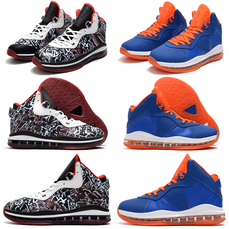 

2022 Lebrons VII 8 Gym Red Cucumber Calm Black Outdoor Shoes High Quality 8S Men Sneakers Sport Shoe Trainners Size 40-46, As photo 1