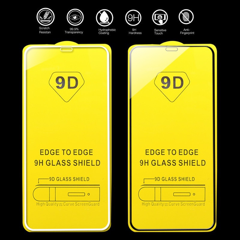 

9D Glass 9H Full Cover Coverage Tempered Glass for iPhone 12 11 Pro Max XS XR X 6 7 8 Plus Samsung A11 A21 A51 A71 LG K51S K61S Moto G9