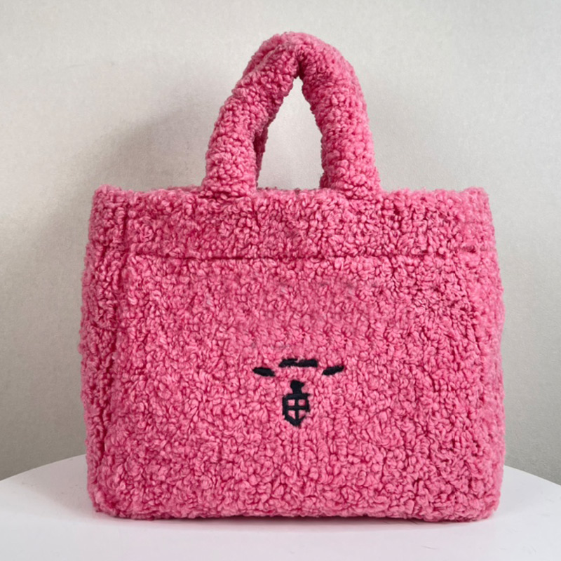 

Plush Tote Bag Winter Wool Handbag Large Capacity Shoulder Shopping Bags Classic P letter Totes High Quality Sweety Women Handbags