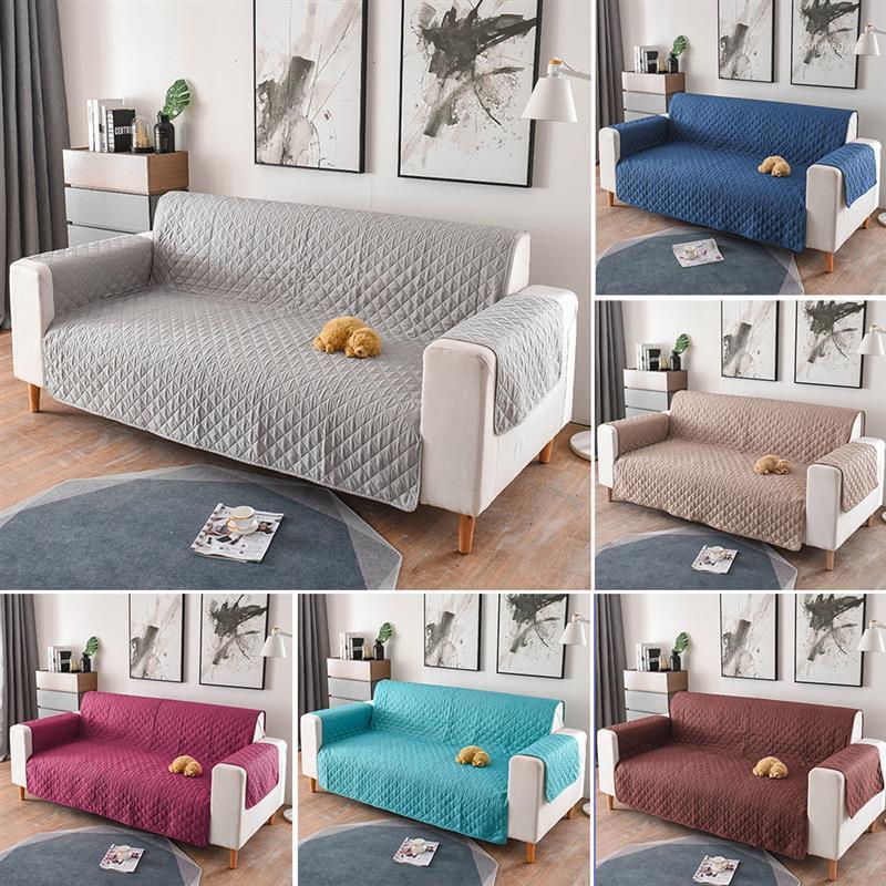 

Chair Covers Mmermind Cloth Pet Sofa Cover Dust Solid Cushion Grid Off-hand DP70#