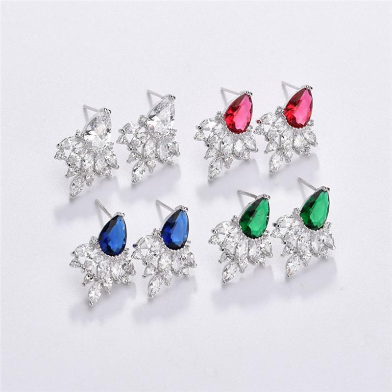 

Stud IDESTINY Luxurious Drop Design Bohemian Earrings For Bridal Wedding Jewelery Accessories High Quality CZ Bijoux Gift