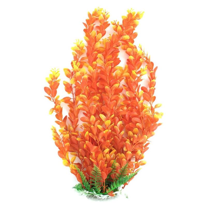 

Decorations Plastic Fish Tank Aquarium Plants Ornament Orange