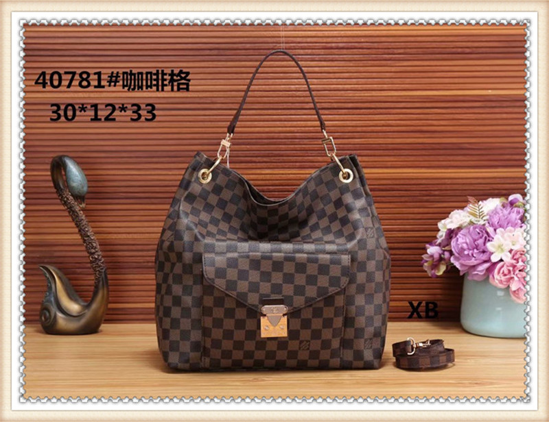 

Fashion Crossbody Shoulder HandBag Women Purse Messenger Bags Wallet Tote Clutch LV Louis Bag Vitton YSL 1-M40781-1, Red;black