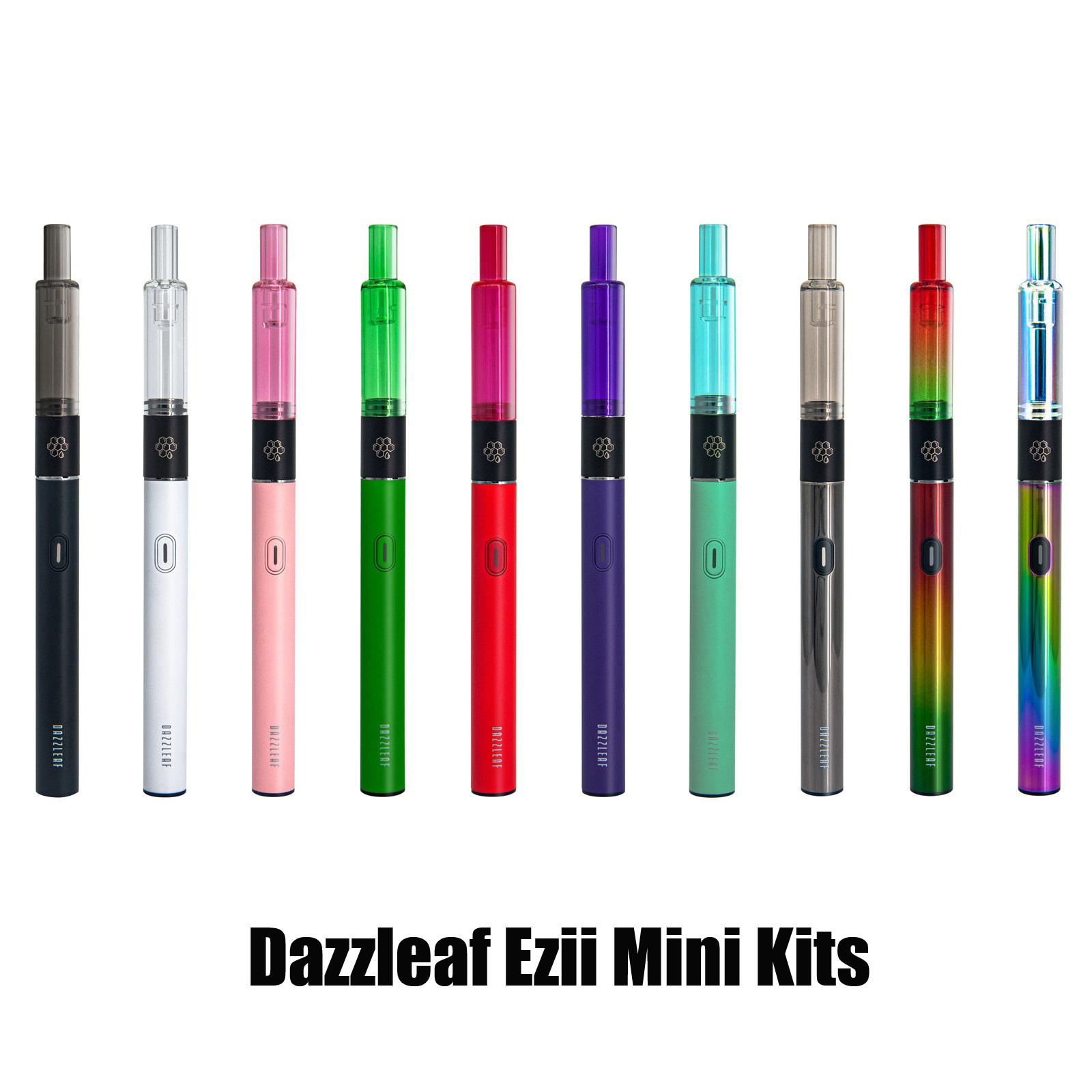 

100% Original Dazzleaf Ezii Mini Wax Starter Kit 380mAh Preheat Battery Quartz Coil Glass Cartridge Dab Concentrate Vaporizer carts Vape Pen Genuine, White