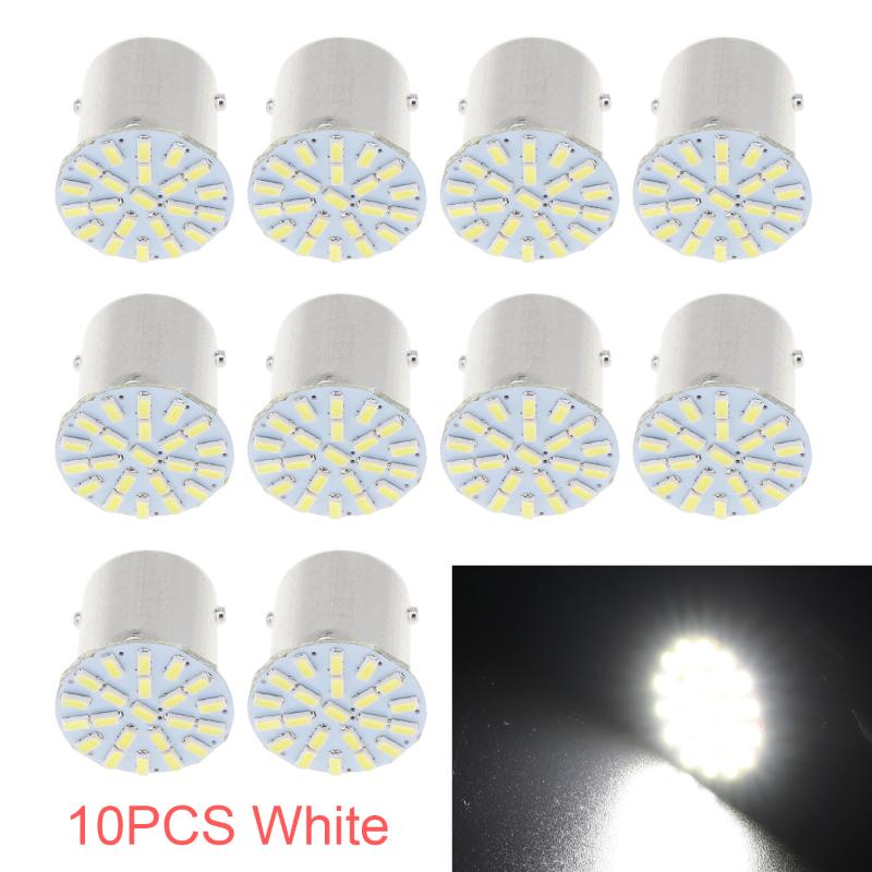 

Car Headlights 10pcs White 12V 41156 BA15S External Light Truck Trailer Brake Reverse Backup Lights Turn Signal Lamp Bulb P21W 382 7506
