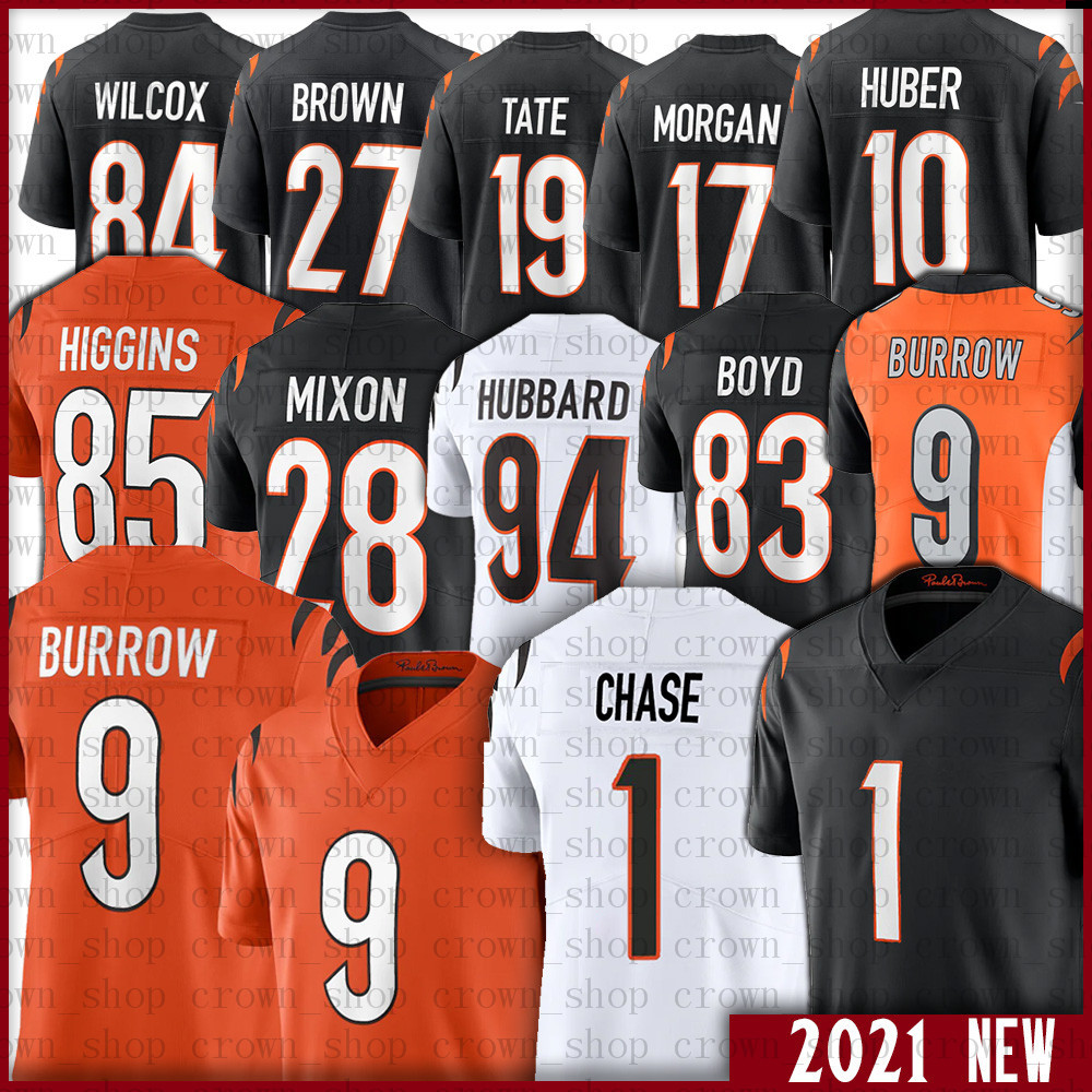 

9 Joe Burrow Jerseys 1 Ja'Marr Chase 85 Tee Higgins Joe Mixon Sam Hubbard Vonn Bell Brandon Wilson Brandon Wilson CincinnatiBengalsMen MITCHELL WILCOX, Men(meng hu)