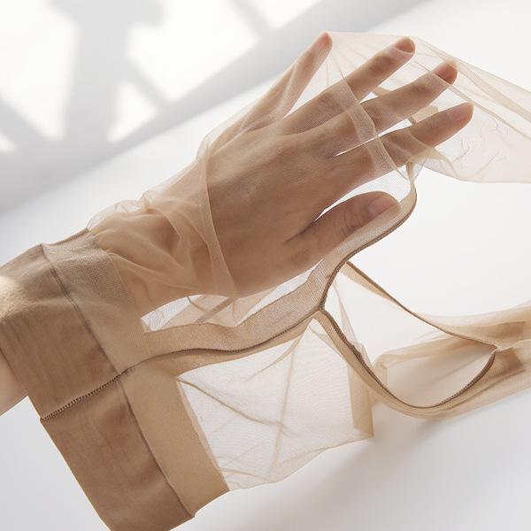 

0 D Sexy Breathable Tights Transparent Crotchless Women Socks Pantyhose Ultra-thin Nylon Stretchy Stockings Female Girl, Skin