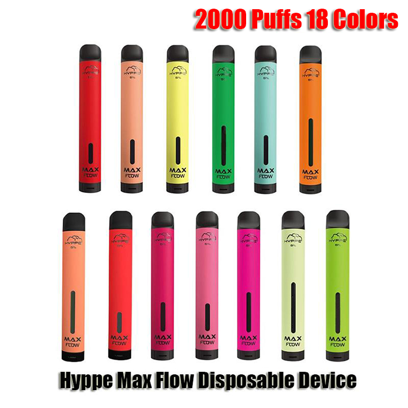 

Hyppe Max Flow Disposable E Cigarettes Device 2000Puffs 900mAh Battery 6ml Prefilled Pod Cartridge Vape Pen VS Bang XXL