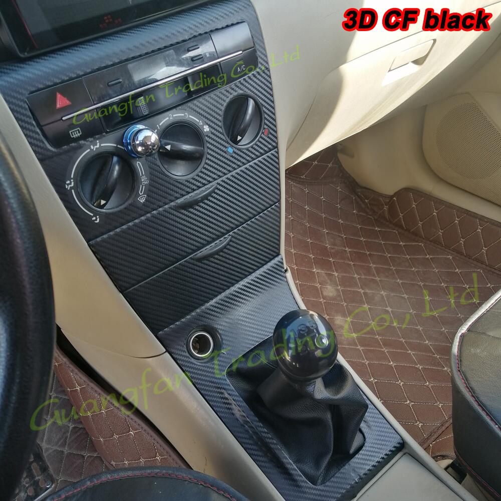 Interior Central Control Panel Door Handle 3D 5D Carbon Fiber Stickers Decals Car-styling Cover Products Accessories For Toyota Corolla EX Year 2-image-745008607