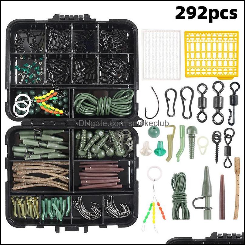 

Fishing Sports & Outdoorsfishing Aessories 292Pcs Lightweight Carp Tackle Kit Anti Wrap Sleeves Hook Swivel Connector Rigs Tool Equipment Dr