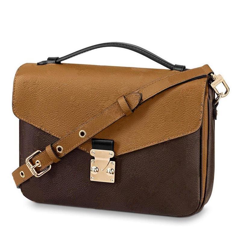

Luxury designer handbag shoulder bags leather lady fashion messenger Stitching color bag wallet Women handbags, No box