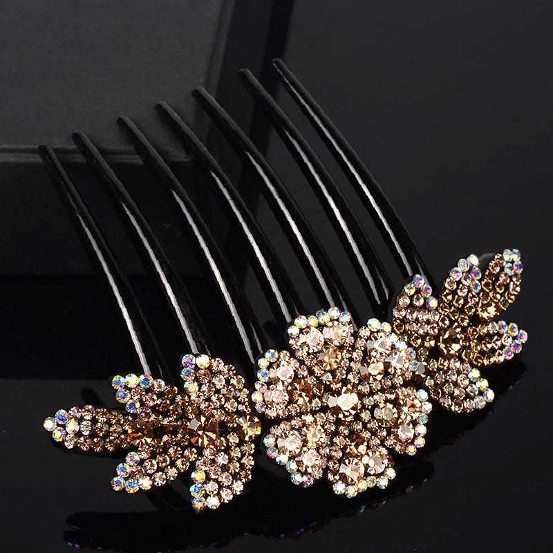 

Hair Clips & Barrettes Korean Version Of Simple Acrylic Seven-tooth Comb Ornament Temperament Versatile Pan Headdress, Golden;silver