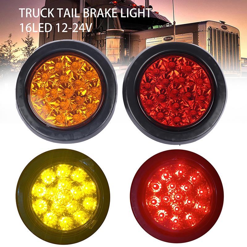 

Car Headlights 19 SMD Round Tail Lights Turn Singal Light ATV LED Reflectors Truck Side Marke Indicator Warning