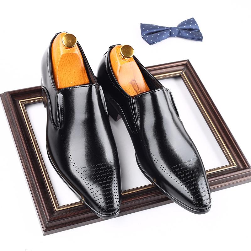 

Dress Shoes Men Leather Formal Casual Men's Wear-resistant Comfortable Mens 39-45 Zapatos De Hombre, Brown