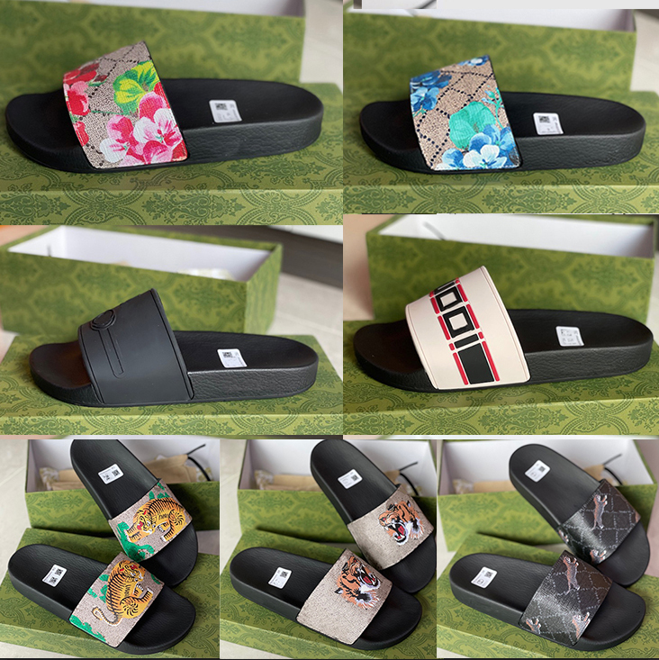

2021 Designer Slides slippers Men Women Sandals Flower Rubber Slide snake print Summer luxurys designers Flat Sandal Slipper 311, Sock