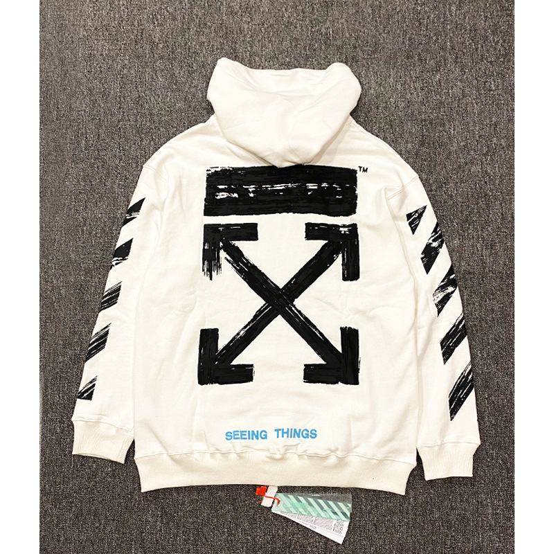 

Men's Hoodie Casual Hooded Sweater Style Arrstyle Paint Monroe Off Autumn Winter Street Hip Hop 2mqi, Black