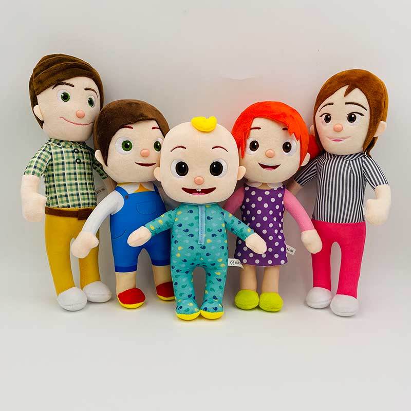 

5pcs/lot Toy Doll Cocomelon Jj Sister Brother Daddy Mummy Plush Soft Stuffed Toys for Children Kids Gift