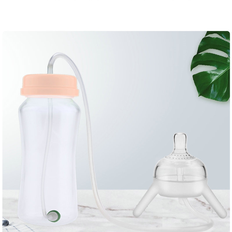 

300ml Baby Bottle Kids Cup Silicone Sippy Children Training Cute Baby Drinking Water Straw Feeding Bottle Hands-free bottle 4666 Q2