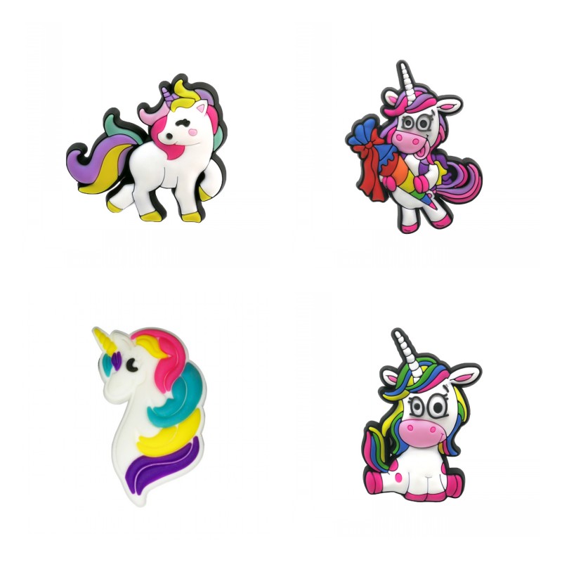 

10pcs + lovely little horse custom high quality shoe charms with tag wholesale jibitz for croc soft rubber pvc charm accessories plastic orn, White;pink